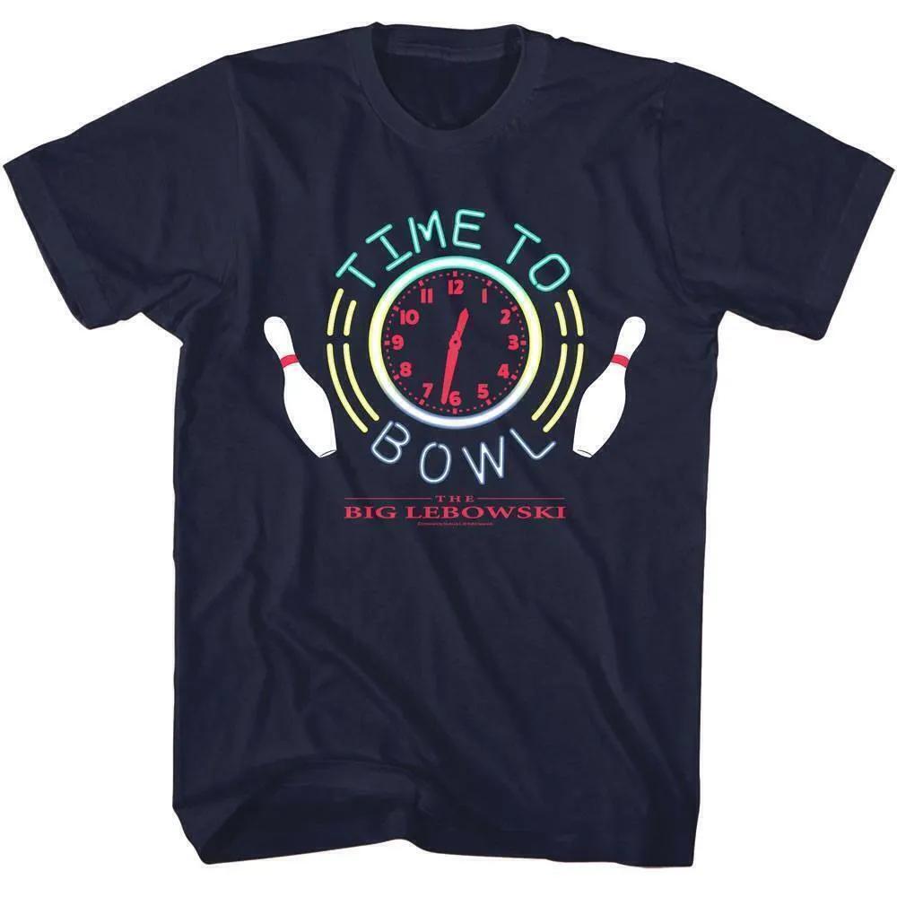 Big Lebowski Time To Bowl Neon Sign Cult Movie Unisex T-Shirt
